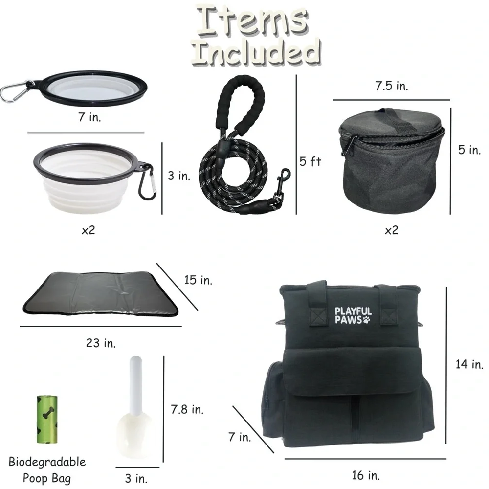 Pet Travel Bag Backpack with Travel Accessories- Travel with your fur baby today